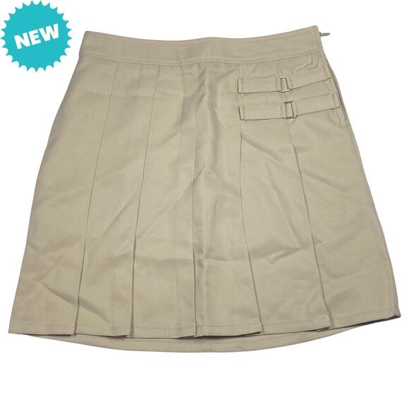 French Toast Skort Girls Size 14 Khaki Pleated Uniform Skirt Size Zip NWT - Picture 1 of 7